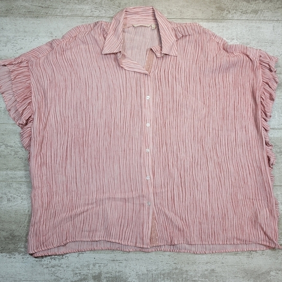 Soft Surroundings Lilou Ruffle Shirt Size Small - Picture 2 of 7